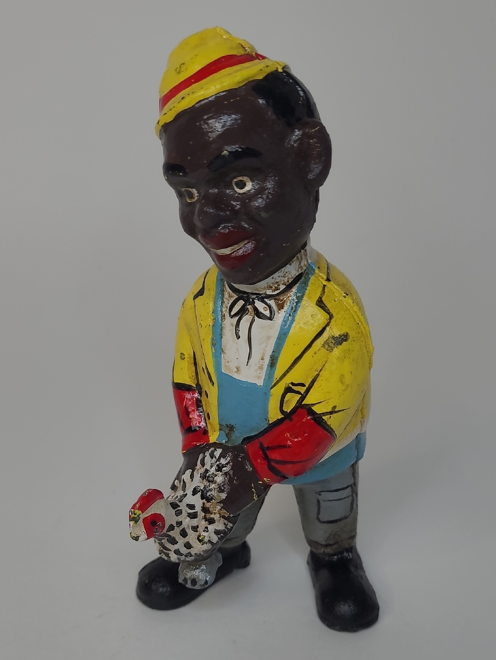 African American Man Cast Iron Coin Bank